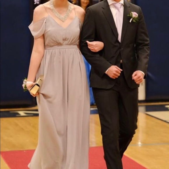 Lulu’s Lavender Cold Shoulder Prom Dress - Picture 2 of 7